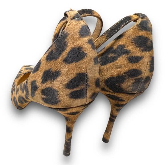 MARION PARKE TOSCANA Leopard ankle strap heels NWT SZ 7.5 - Picture 3 of 15